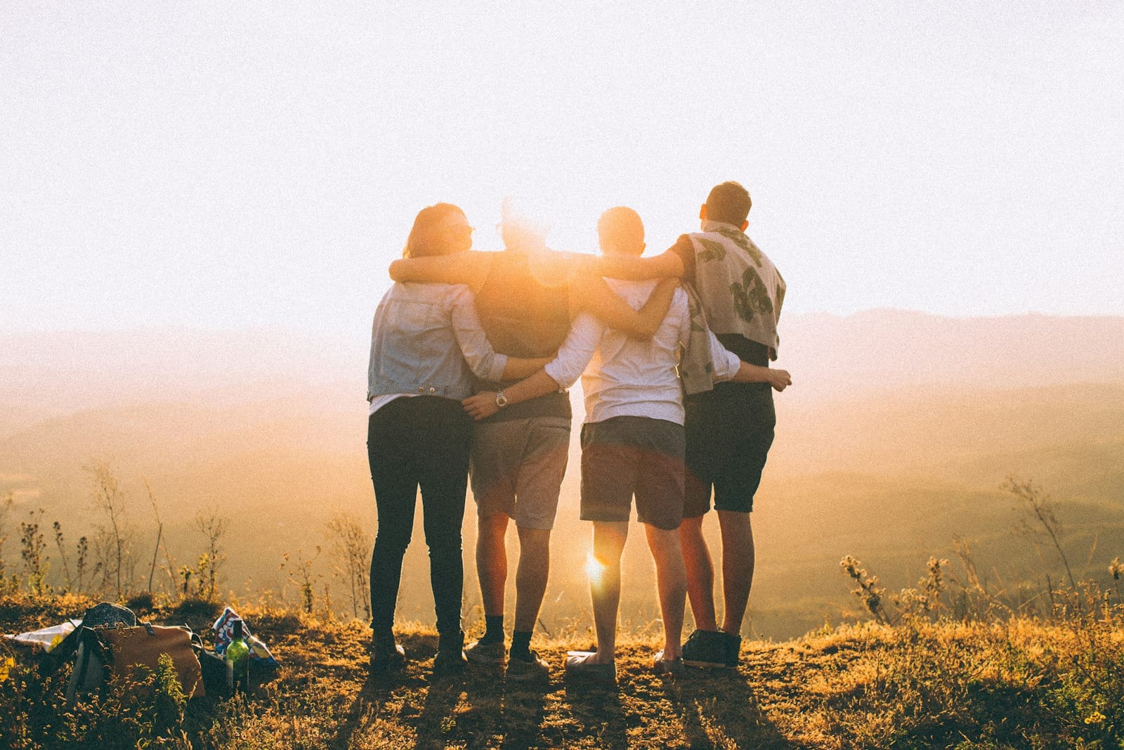 People connecting after church